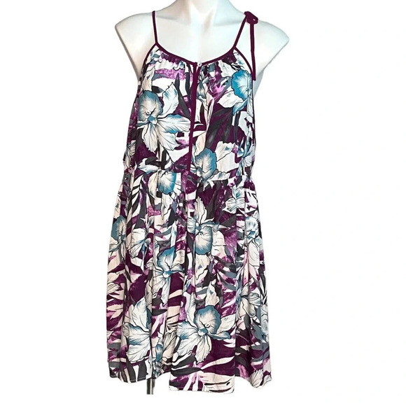 Entro Women Floral Print Spaghetti Tie Strap Midi Dress Small NWT - Picture 1 of 6